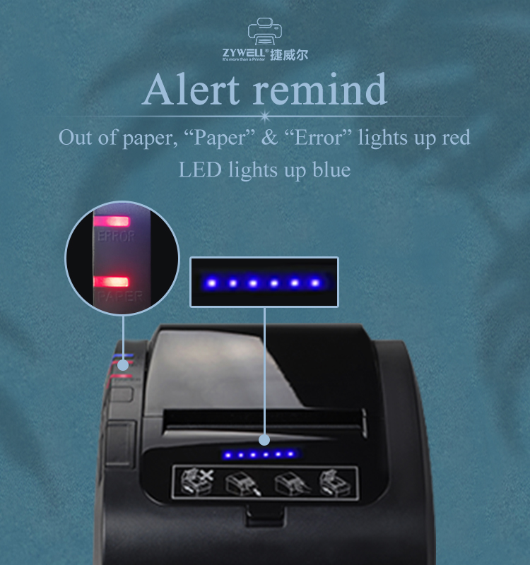 Zywell 80mm Pos Receipt Printer With Printer Drivers Download