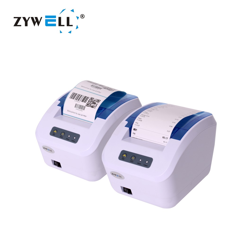 Mesin pencetak label terlaris ZY3310 inci, pencetak kode batang termal, pencetak stiker hitam putih USB+RS232+LAN | ZYWELL