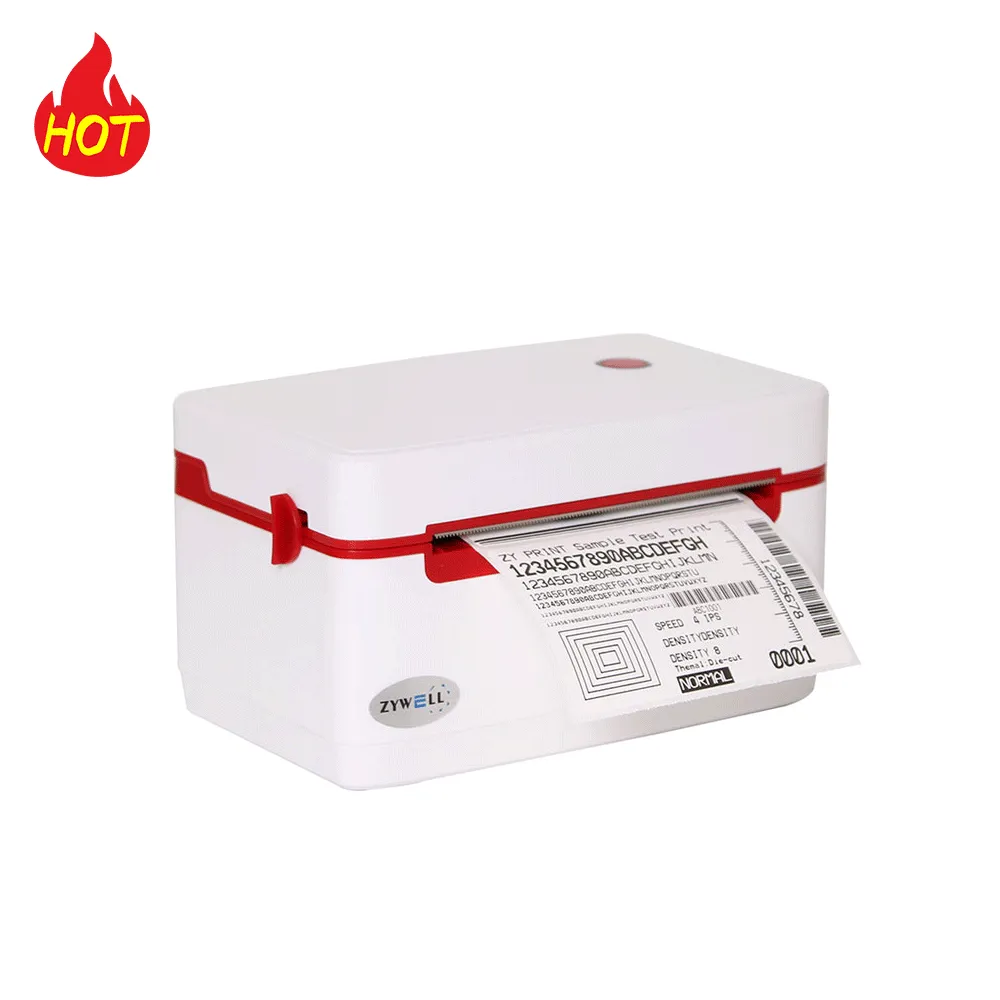 ZYWELL - Wholesale thermal printer bluetooth a6 waybill printer 4x6 shipping label printer ZY909 with holder USB+BT