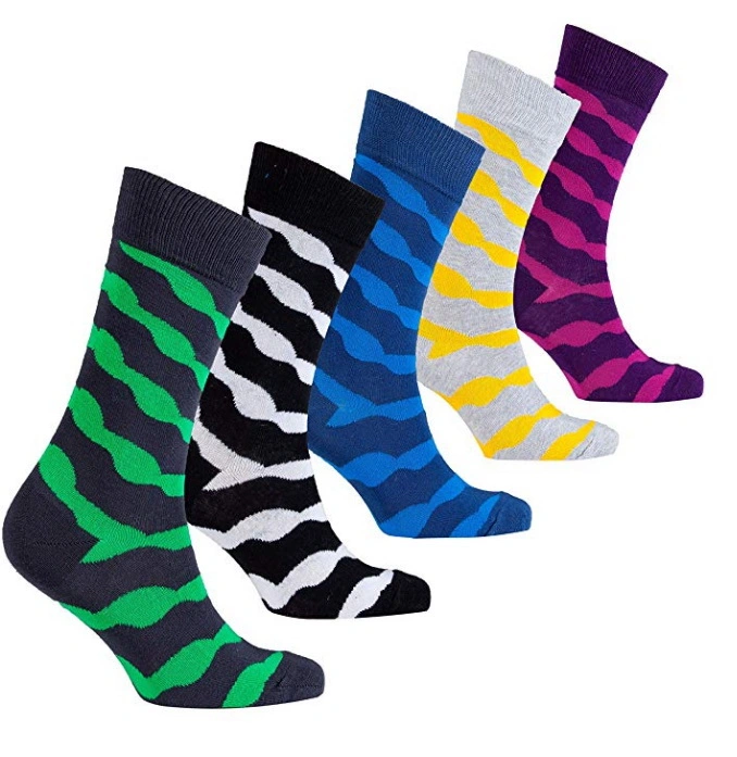 Happypop Novelty Funny Crazy Food Crew Socks Colorful Fun Cool Space Animal Dress Socks for Men