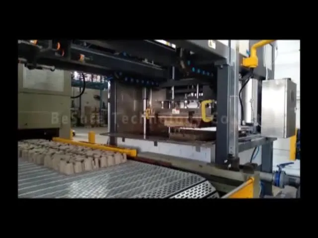 BESURE - Ligne de production d'emballages industriels en pâte moulée à  chaud IP4000 BST Machine de moulage de pâte à papier