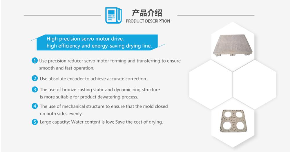 Pulp Molding Machine Card Board /Paper Pallet Production Line