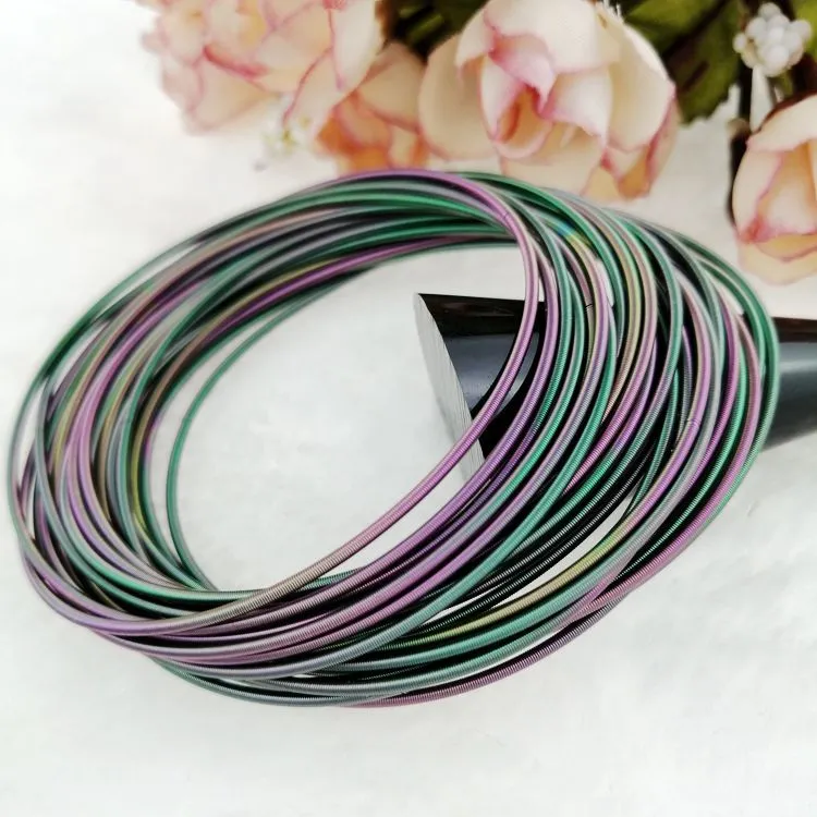 Customized Rainbow Guitar String Bracelet Femme Stainless Steel Jewelry  Bracelets manufacturers From China