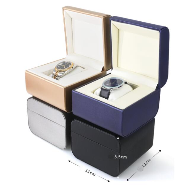 Custom logo winder leather paper cardboard packaging luxury single gift watch boxes