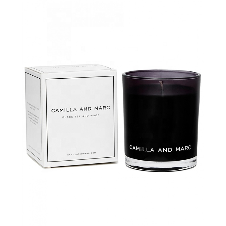 Custom Small Square Cardboard Candle Storagte Gift Box with Magnetic Clear Lid and Foam Inserts