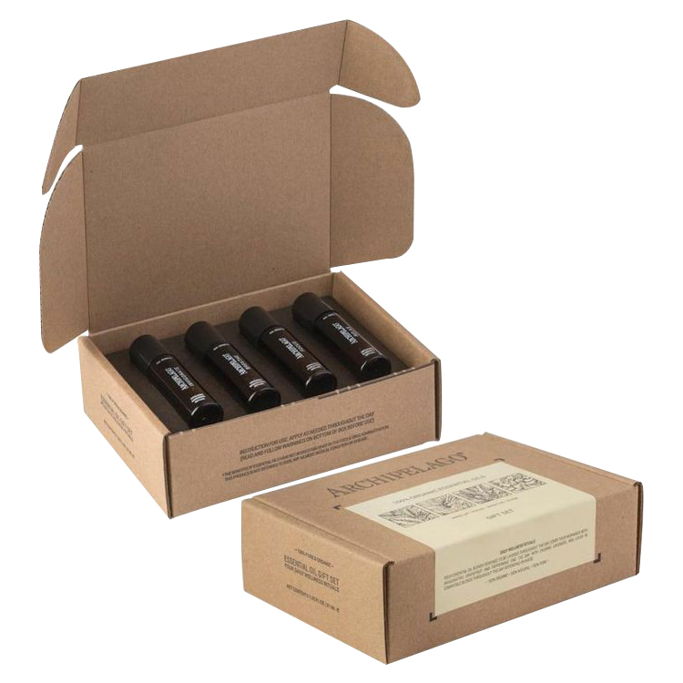 Flip top cardboard Black packaging boxes custom logo for shipping