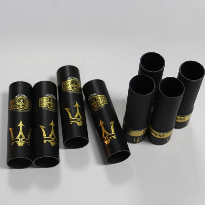 4" 12x2 round tubing packaging black perfume tube paper