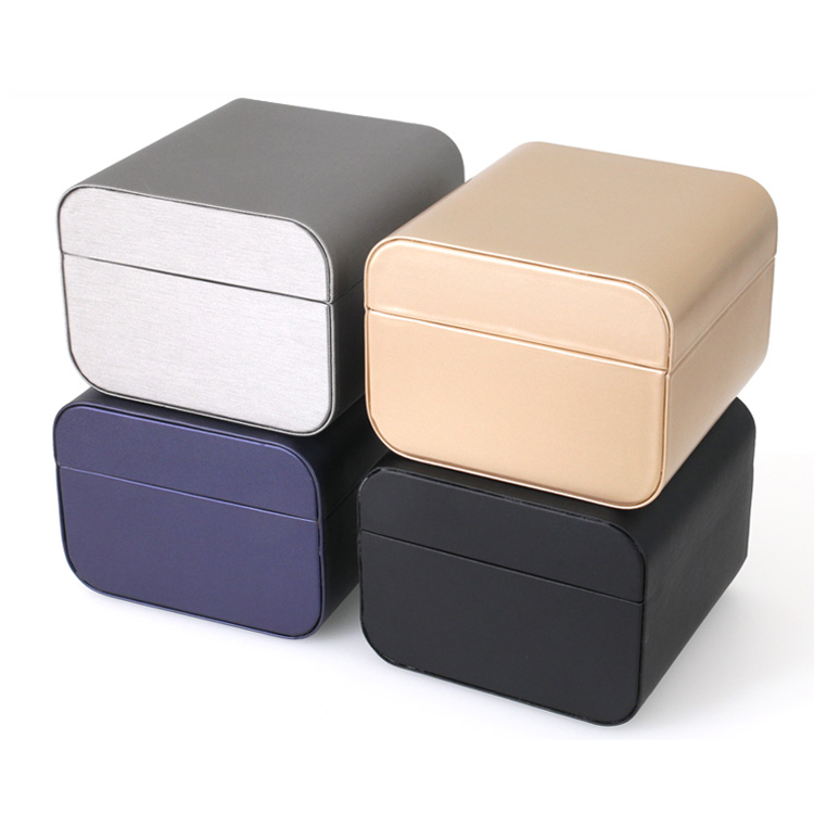 Custom logo winder leather paper cardboard packaging luxury single gift watch boxes