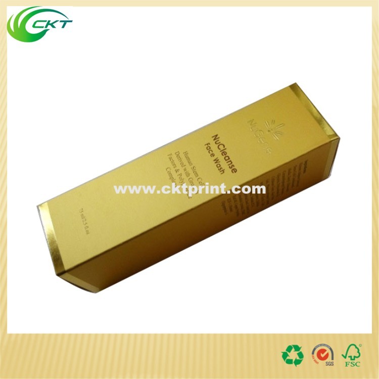 Metallic Skin Care Logo Emboss Silver Foil Tuck End Small Folding Hot Stamp Uv Bottle And Jar Gold Custom Cosmetic Paper Box
