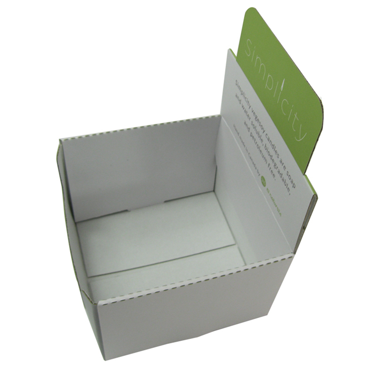 Cardboard Recyclable Kraft Paper Counter Stand Candle Display Box