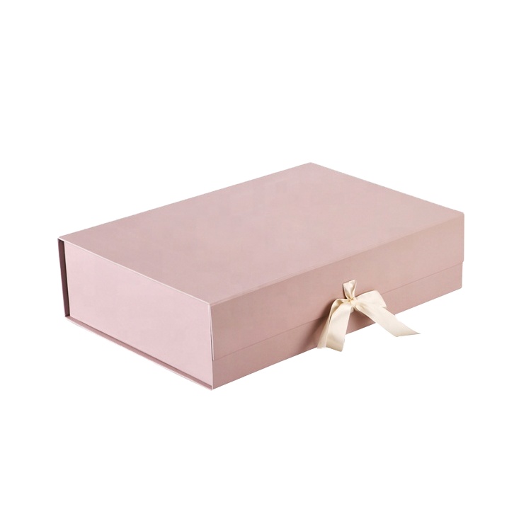 guangdong cardboard pink paper wedding Favor gift box with luxury design