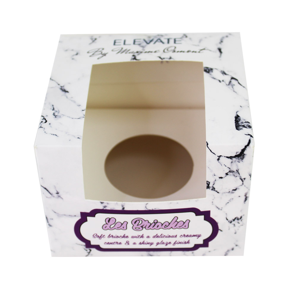 Eco Friendly 7 inch Kraft Barni Cup Cake Takeaway Box Packing with Cardboard Divider Insert