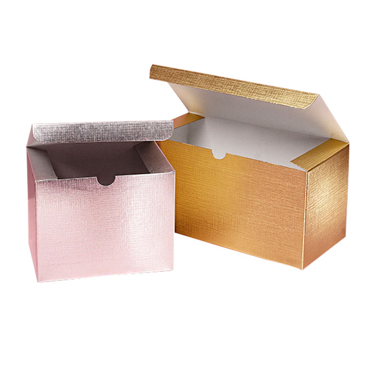 Decoration Folding Colored High Glossy Foil Paper Card Packaging Cosmetic holographic metallic packaging boxes