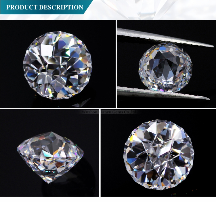 Hotsale customized moissanite Jubilee cut 6.5mm DEF colorless white synthetic diamond moissanite price per carat