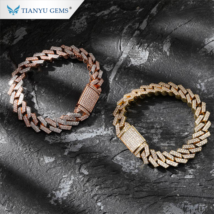 Gold and Silver Plated Prong Setting Bracelet Men Women Fashion Cuban Link  Bracelet Bling Hip Hop Jewelry - China Trendy Bracelet and Bracelet Set  price | Made-in-China.com