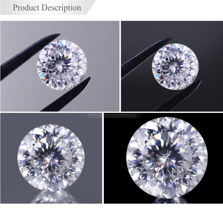Tianyu Moissanite New Cut hundred facets cut Round Moissanite 1 carat D E F colorless moissanite gem