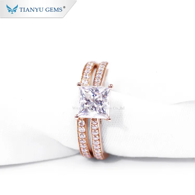 Anillo De Moissanita Marquesa De 1,5 Ct Y Alianza De Boda, Anillo De Compromiso Solitario De Moissanita Marquesa, Conjunto Nupcial De Oro Macizo De 14 Quilates. - México