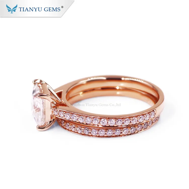 WAHZAUS - Anillos De Compromiso De Moissanita De 4 Quilates Para Mujer