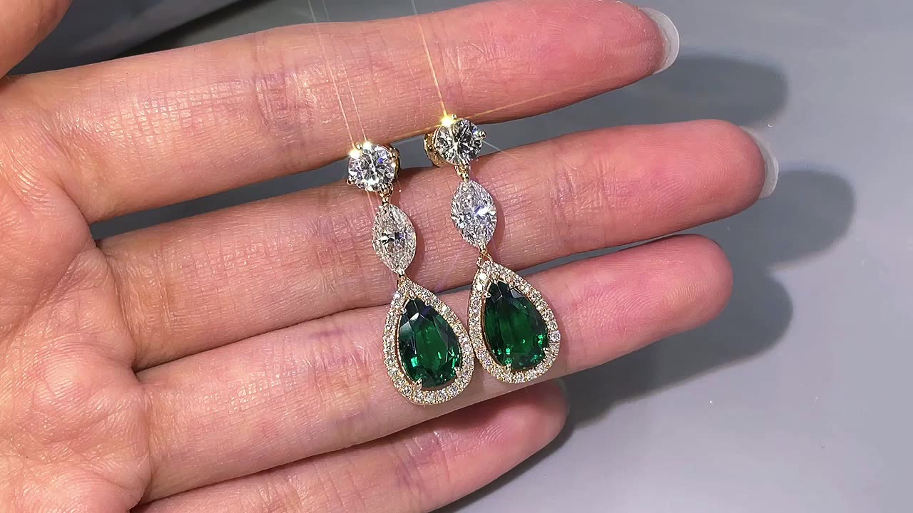 Tianyu gems-Tianyu gems Pear Lab Emerald Colorless Lab Grown