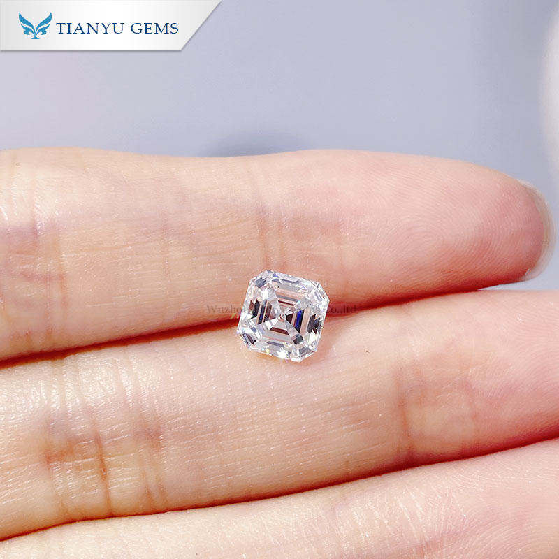 Tianyu gems Lab Grown Diamond Stock Asscher cut CVD--1.55CT -G