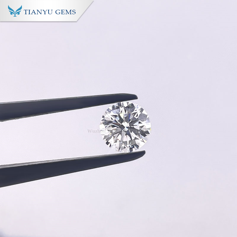 Gemas Tianyu redondo diamante de moissanite amarelo vívido corte