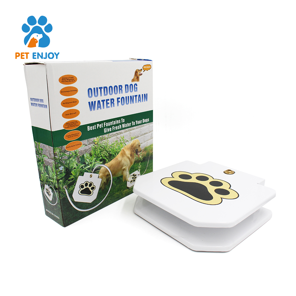 Dog Drink Water Outdoor Paw Activated Dog Drink Water Fountain