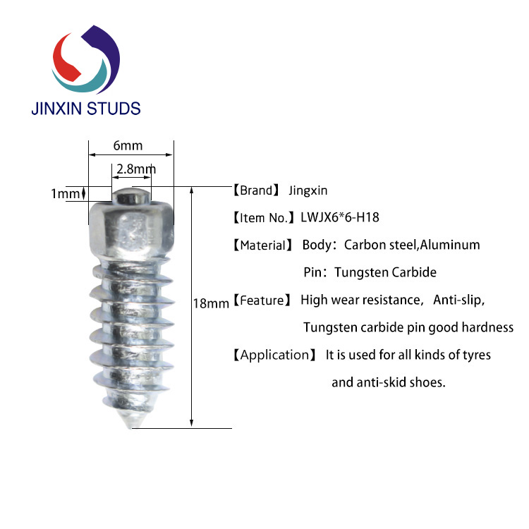 LWJX6*6-H20 High-quality Cemented carbide Screw Tire Studs