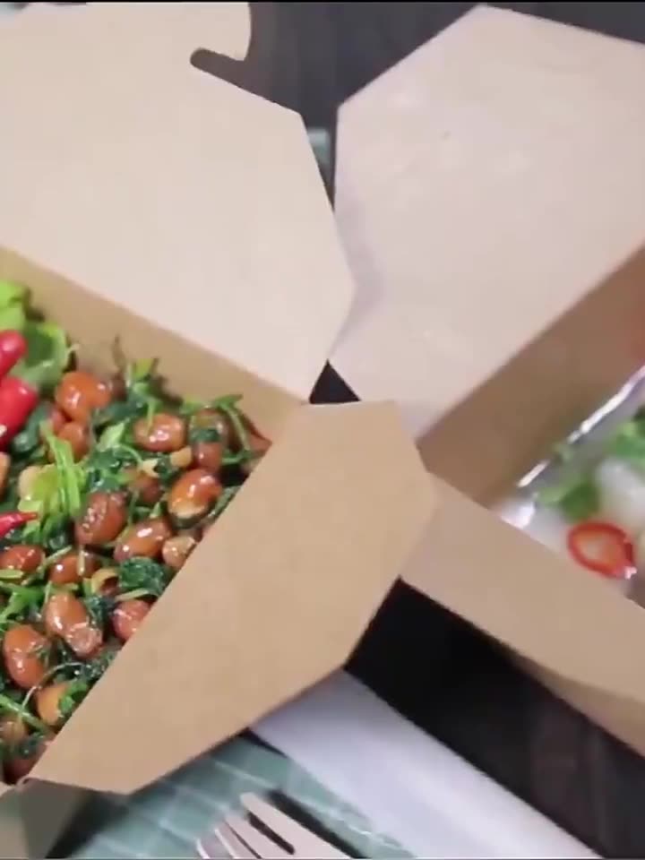 Containers Boxes Go Disposable Food To Box Paper Take Out Lunch