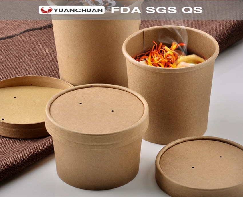 Paper Soup Bowl with Lid - Buy Paper Soup Bowl, disaposable soup container,  chinese soup bowls Product on Food Packaging - Shanghai SUNKEA Packaging  Co., Ltd.