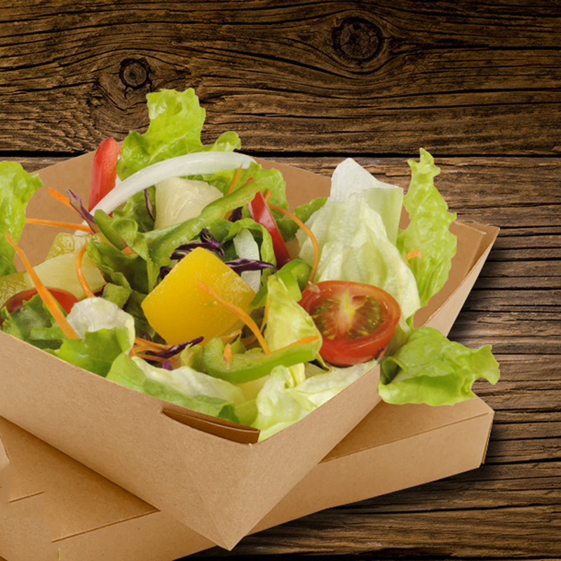 Thicken cheap bulk fruit vegetable salad paper box