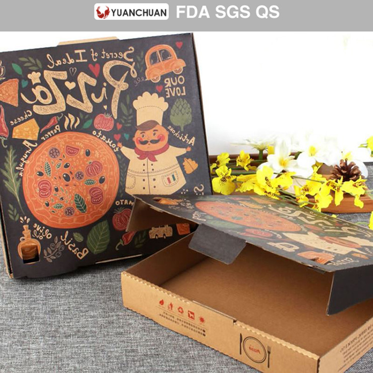 Uchampak - Boîte de livraison de pizza écologique à prix compétitif Produits en carton ondulé