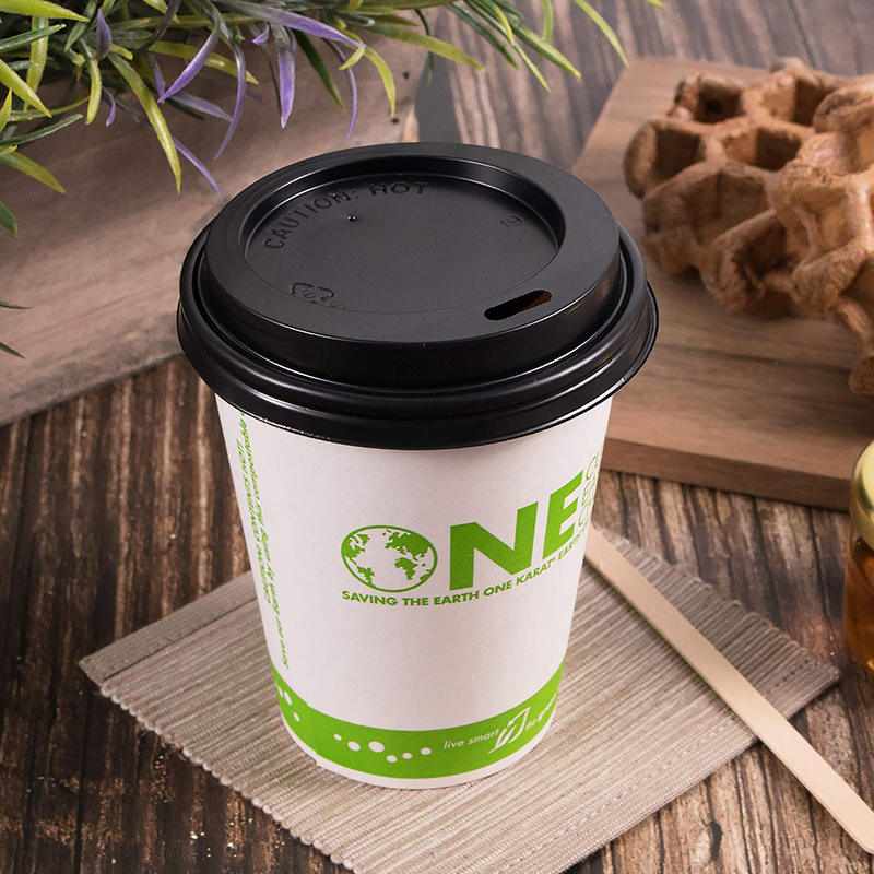 Uchampak - Plastic Dome Lids for Disposable Paper Hot Cups, Fits most Cups Recyclable Easy-Flow Anti-Spill Design