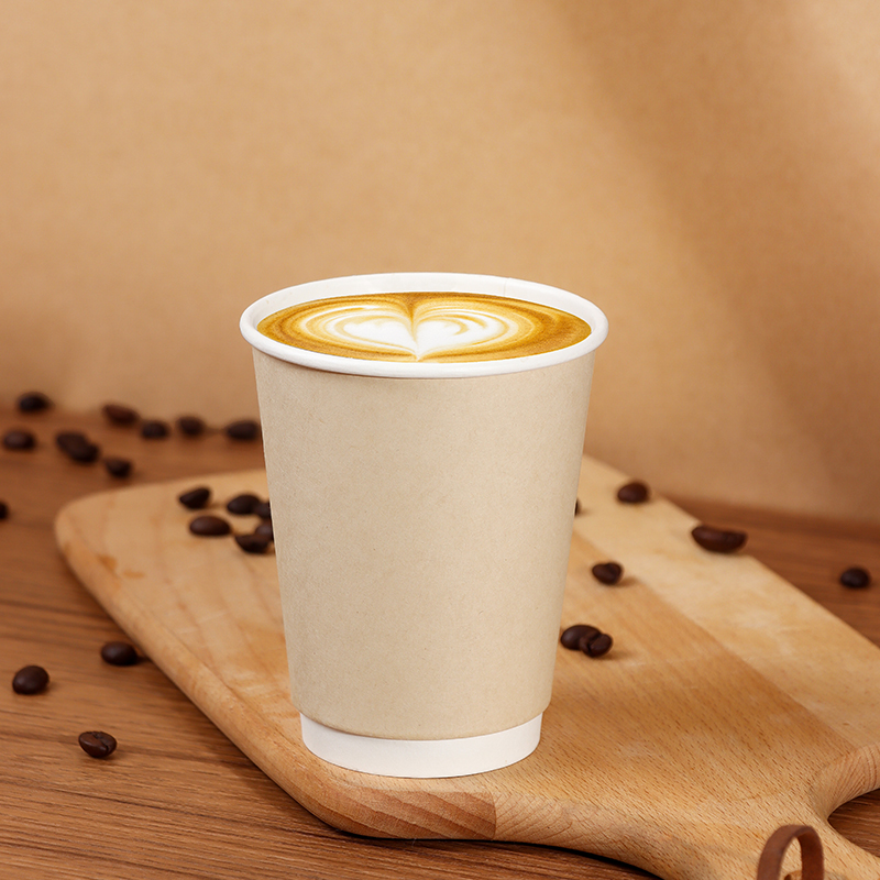 Uchampak - 高品質の食品グレードの二重壁ホットドリンク コーヒー ティー 紙コップ 紙コップ
