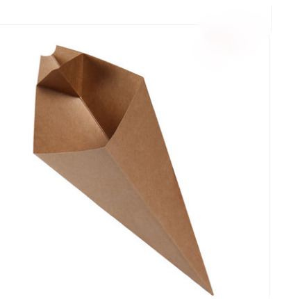 Factory price customized triangle cone fried french fries and chicken package box