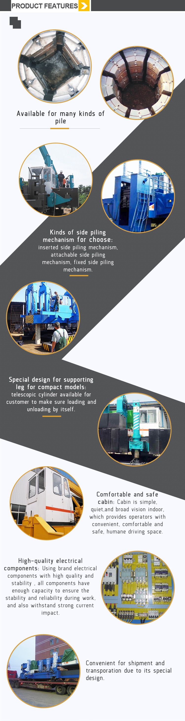 ZYC360 New piling equipment for silent piling for concrete pile without vibration and noise by changsha tianwei