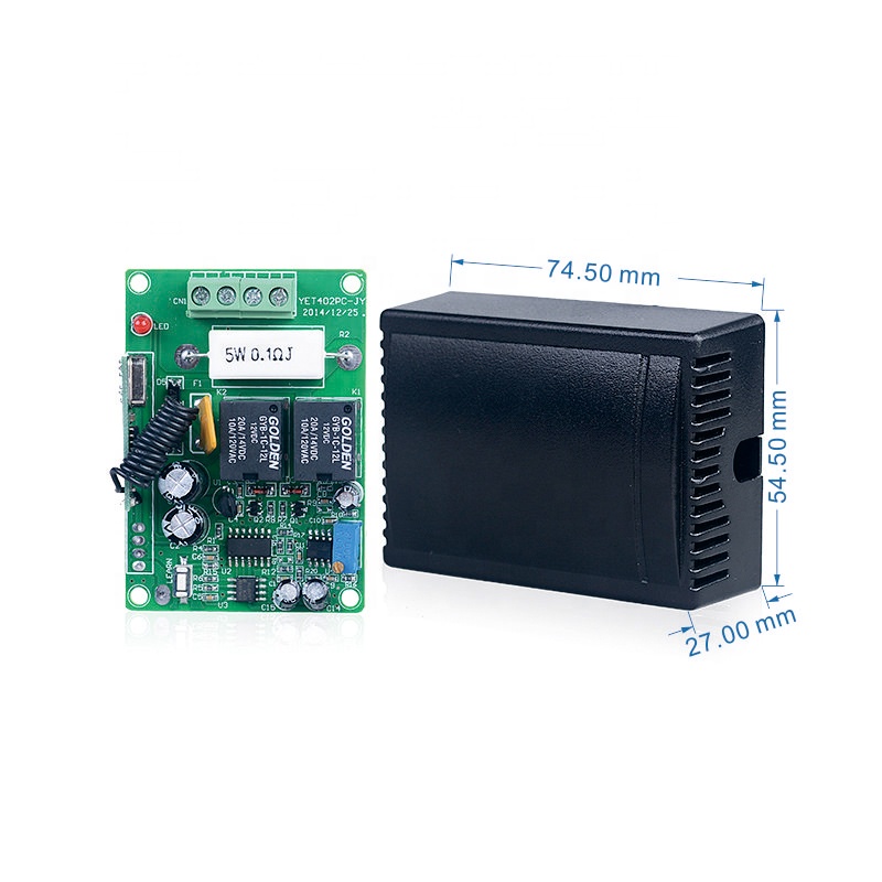 Yaoertai - Universal Wireless Rf 433Mhz 2 Channel Dc Motor Overcurrent ...