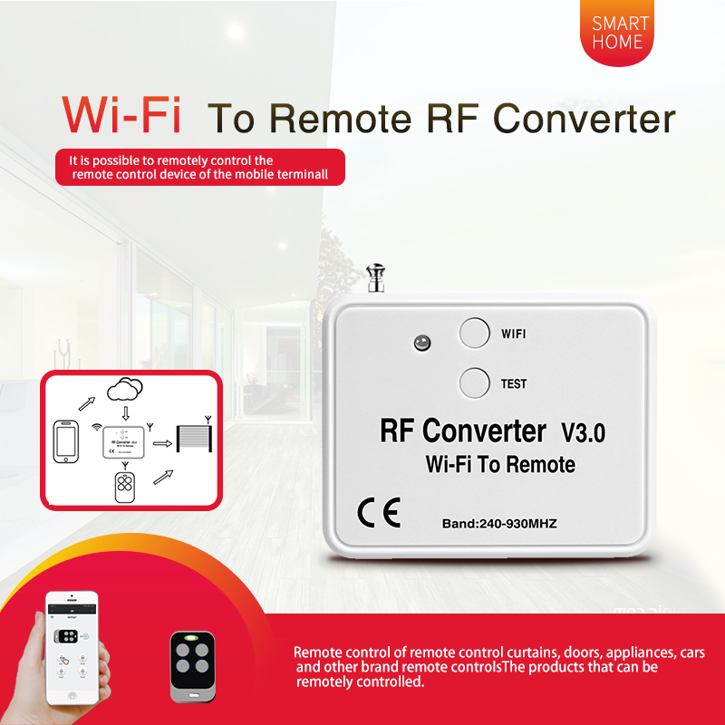 Safemate Smart Home Phone APP WiFi to Remote RF Signal Converter