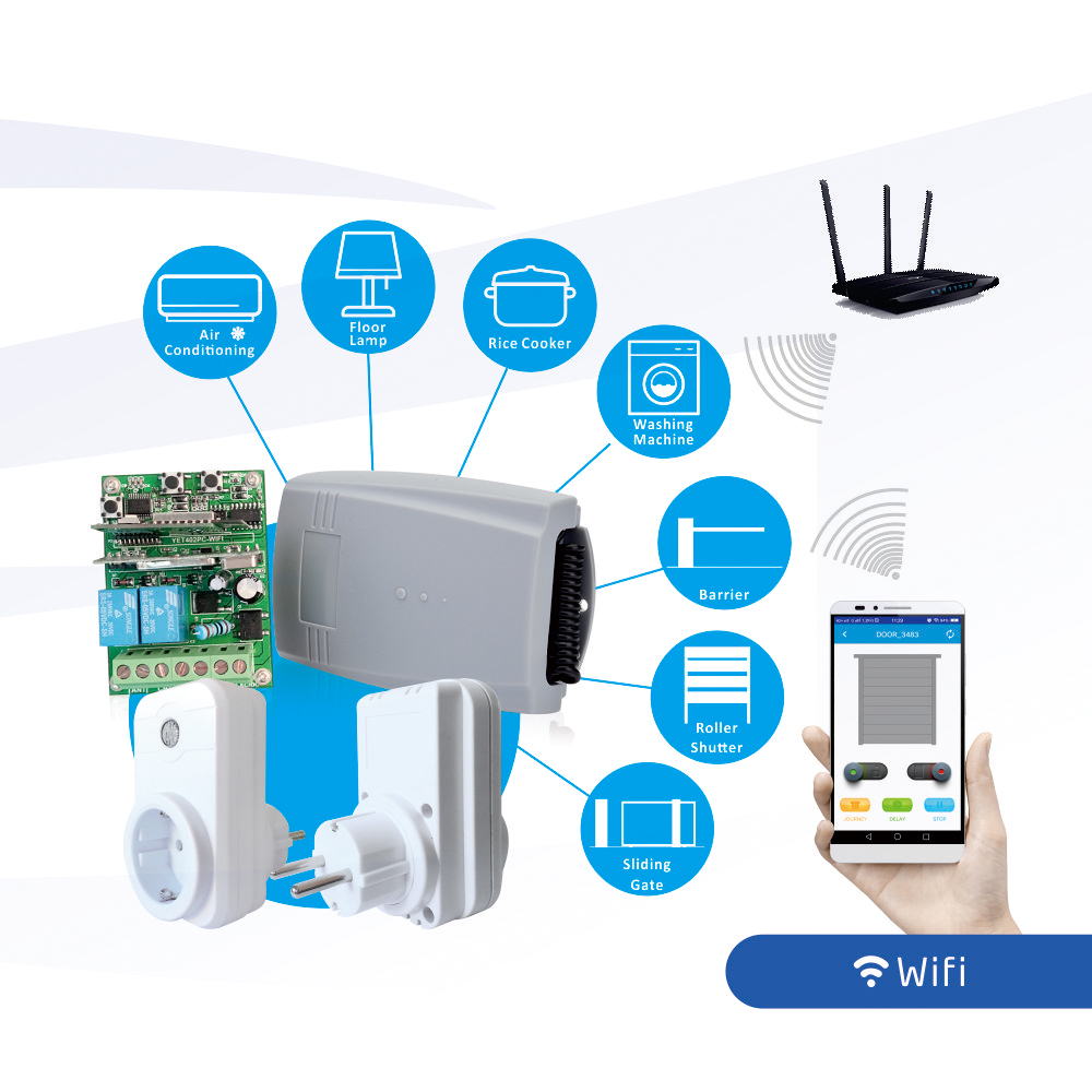 WiFi приемник с мгновенным режимом, управляемым телефоном 433 МГц приемник  еще402PC-WiFi | Yet remote control