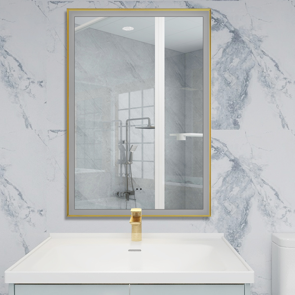 Illuminated Smart Metal frame Wall Hanging Bathroom Touch Switch Sensor LED Mirror with Lights led m(图4)