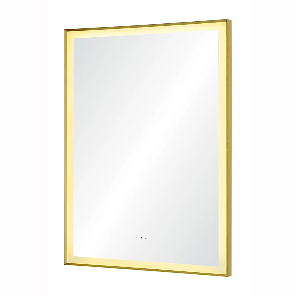 Illuminated Smart Metal frame Wall Hanging Bathroom Touch Switch Sensor LED Mirror with Lights led m(图1)
