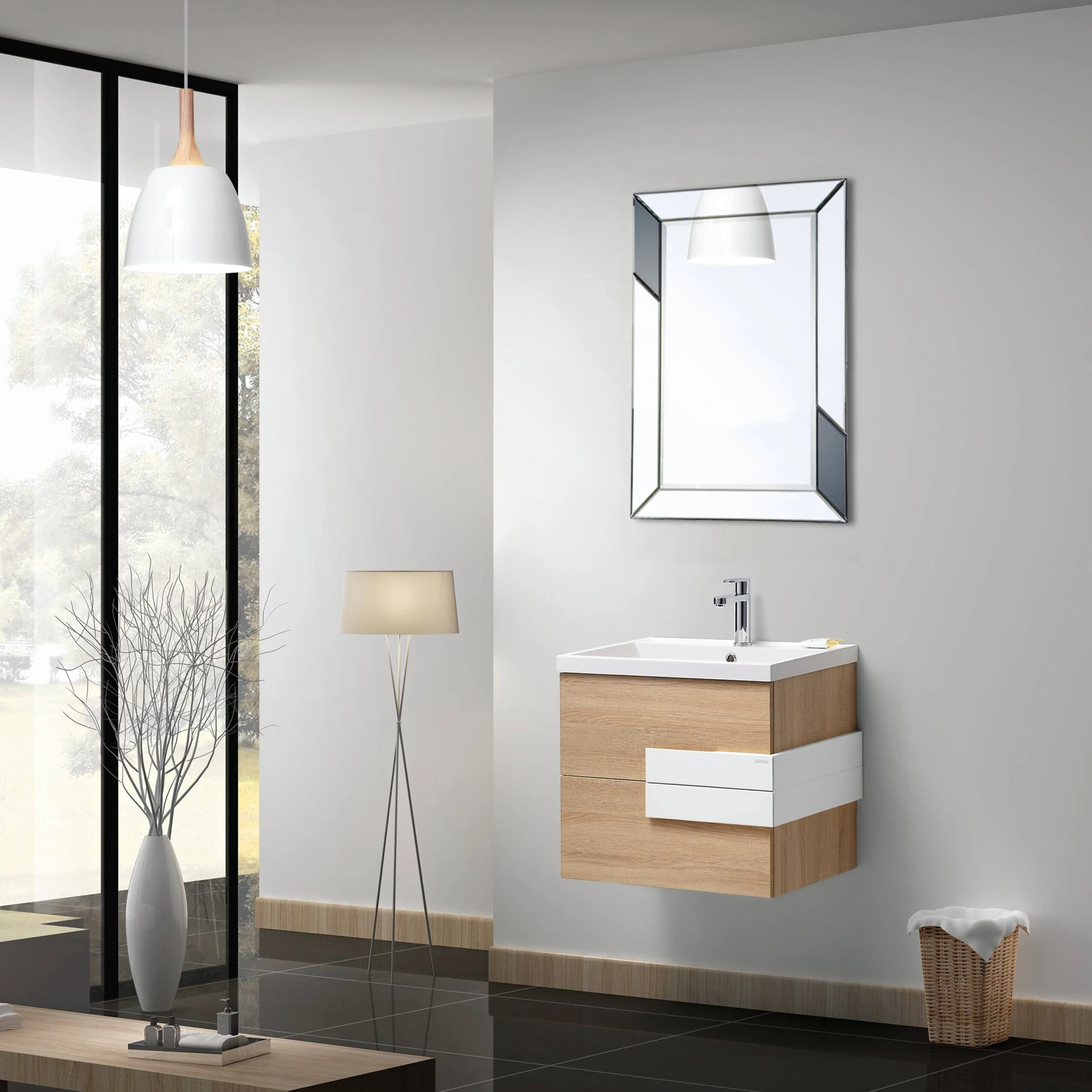 Wholesale Good Quality Hotel Customized Sizes Silver Bathroom Mirror With Metal Frame Decorative mir(图7)