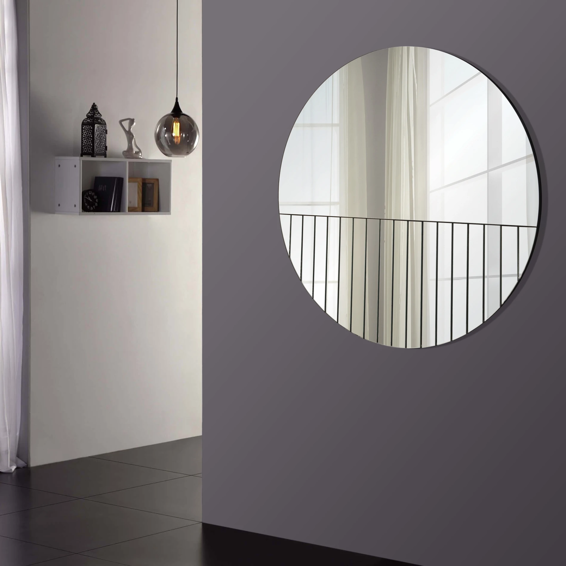 RIXONYAATECH - Customized Top Sale Modern Wall Mounted Circle Mirrors For Home Furniture wall mirror(图1)