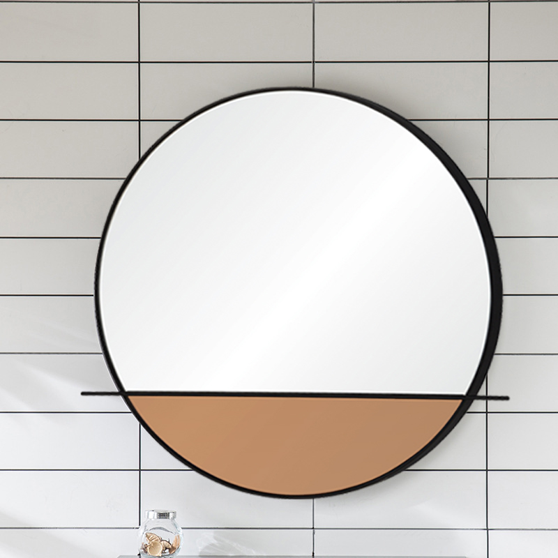 Customized living room Metal frame modern home decor circle colourful wall bedroom mirror decoration(图4)