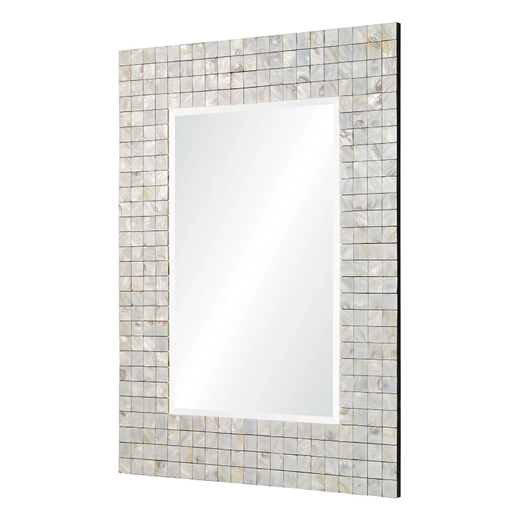 RIXONYAATECH - Popular item square make by mosaic shell customize decorative wall mirror Decorative (图3)