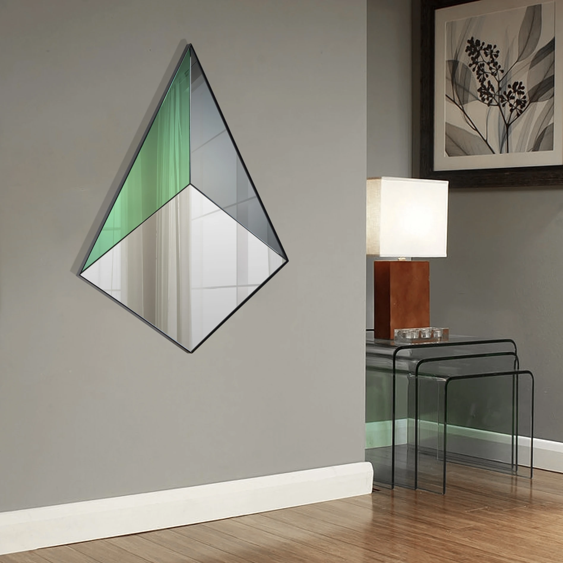 Professional Modern Excellent Craftsmanship Decorative Irregular Mirror With Metal Frame colourful D(图4)