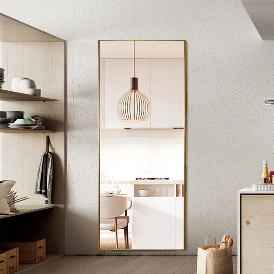 Excellent Crafts Manship Home gold metal frame Wall Decoration Dressing Mirror For Bedroom Full leng(图5)