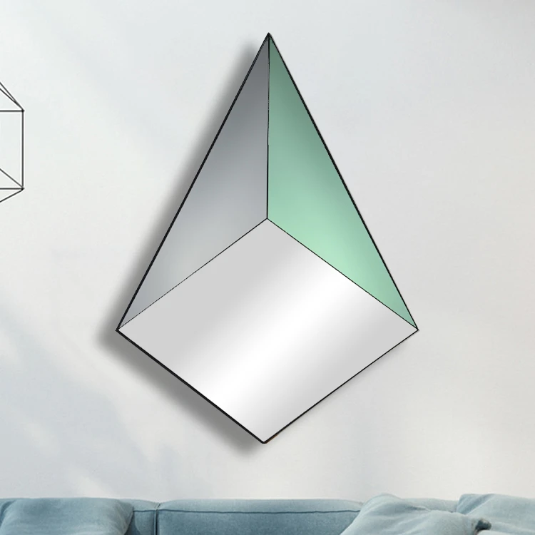 Professional Modern Excellent Craftsmanship Decorative Irregular Mirror With Metal Frame colourful D(图5)