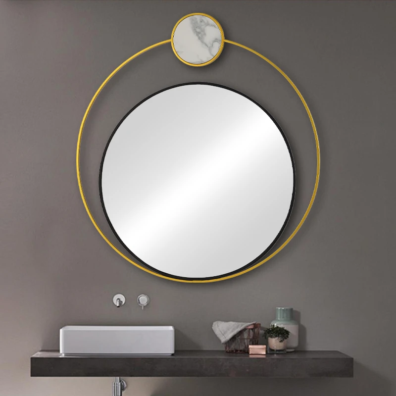 Household Attractive Modern Luxury Bathroom Wall Circle Hanging Bedroom Mirrors Decorative mirror(图7)