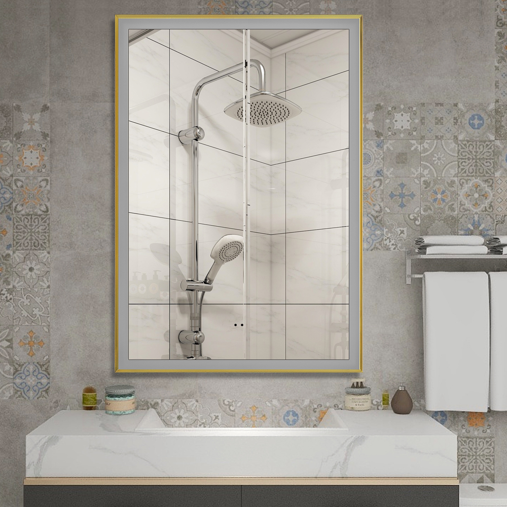 Illuminated Smart Metal frame Wall Hanging Bathroom Touch Switch Sensor LED Mirror with Lights led m(图8) Illuminated Smart Metal frame Wall Hanging Bathroom Touch Switch Sensor LED Mirror with Lights led m(图8)