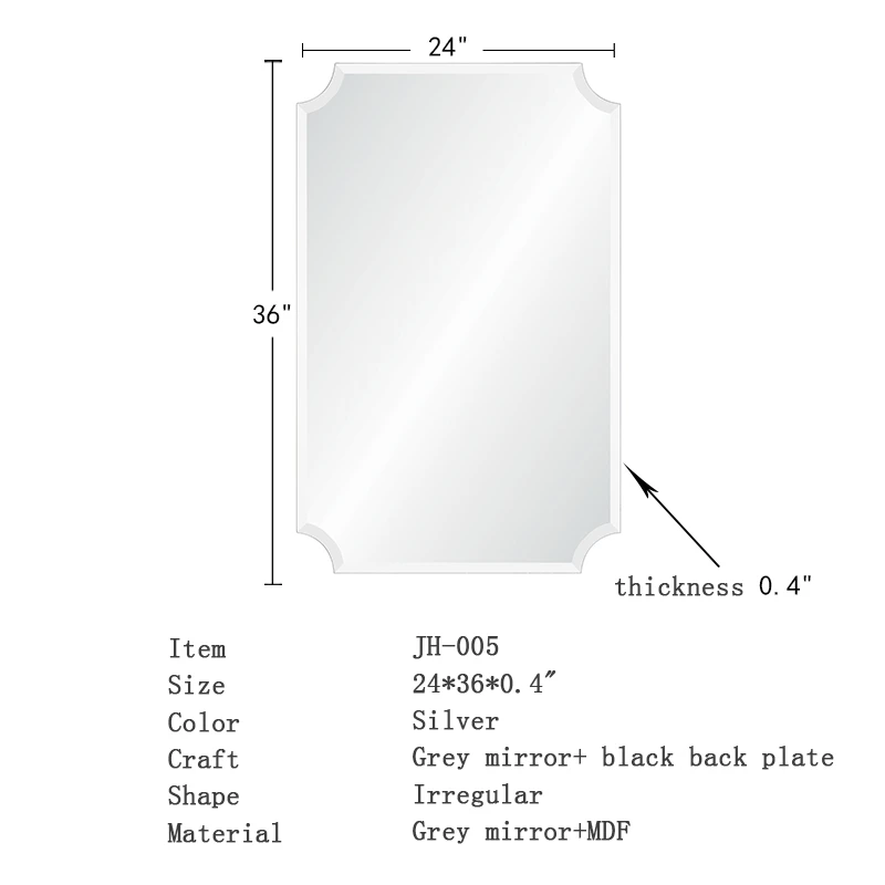 RIXONYAATECH - Good price home decorative irregular shape mirror simple bathroom mirror Decorative m(图1)